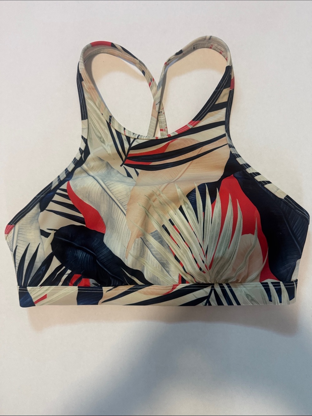 Athleta Tropical underwire Sports Bra size 34 B/C
